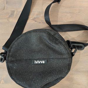 Lululemon Ivivva Crossbody Circular Bag Black Glitter
